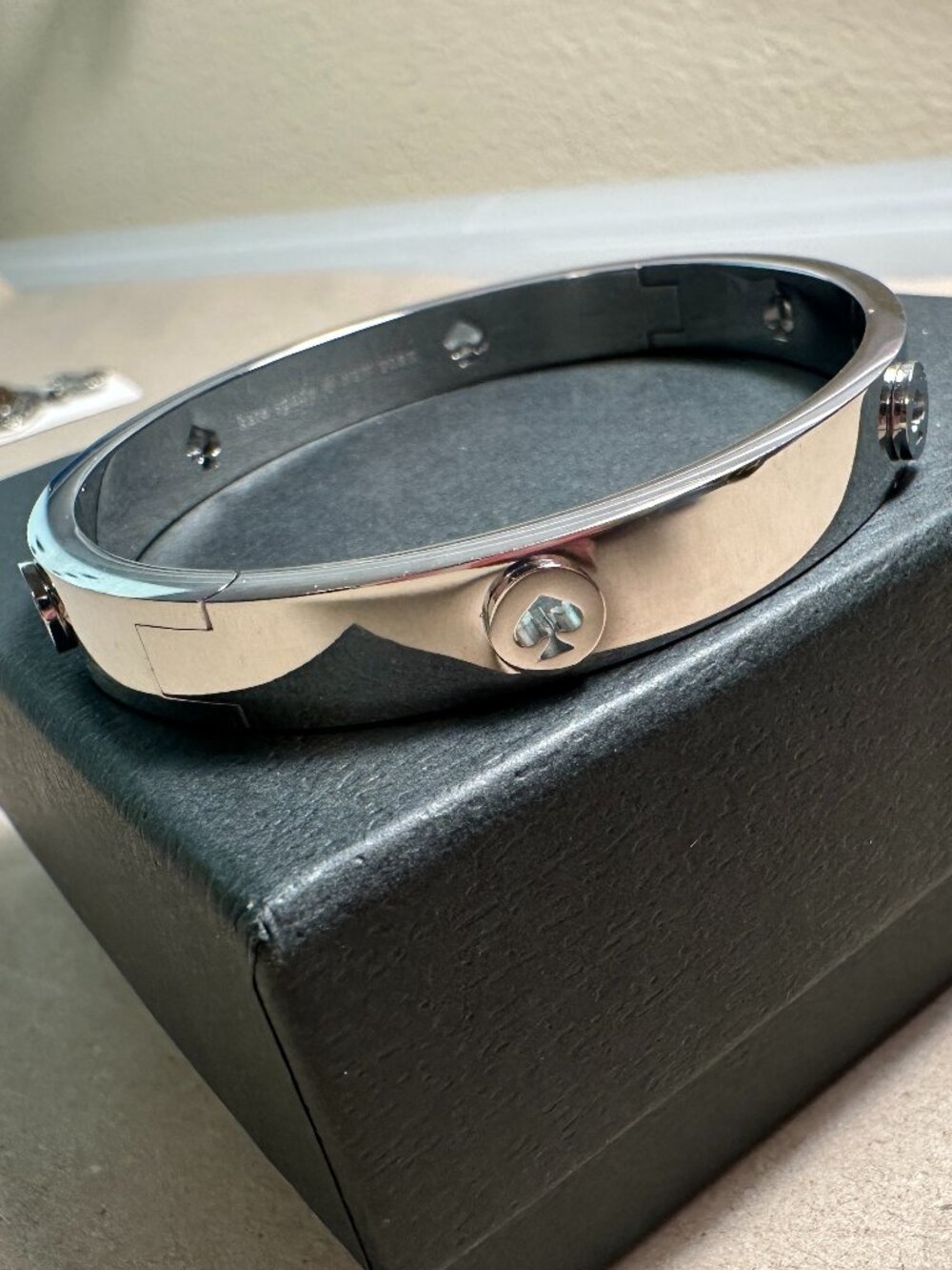 Kate Spade Silver Tone Bangle Bracelet - Picture 2 of 5